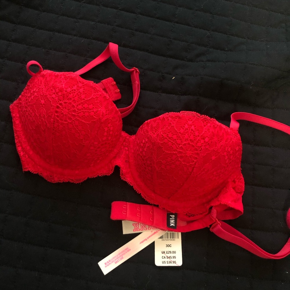 Pink 30C red bra